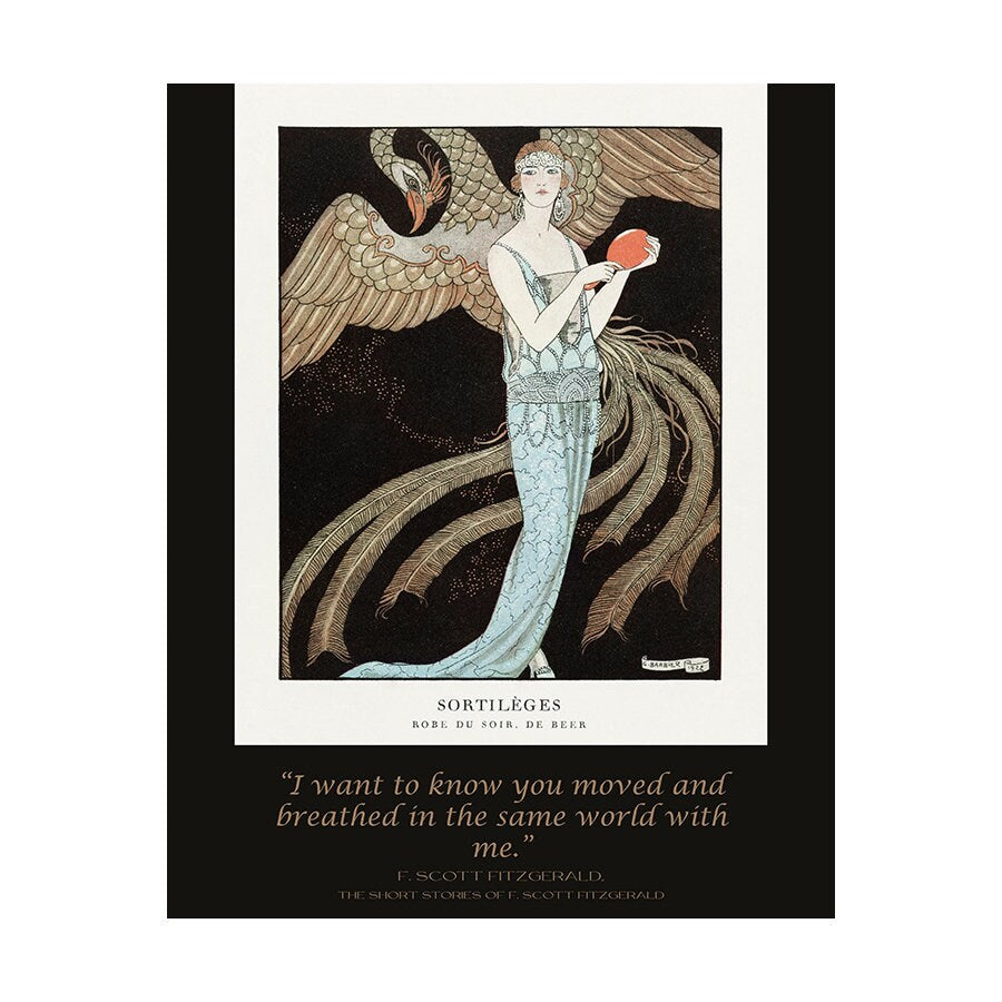F Scott Fitzgerald Quote Prints Set of 4, Gallery Wall Set for Home Decor