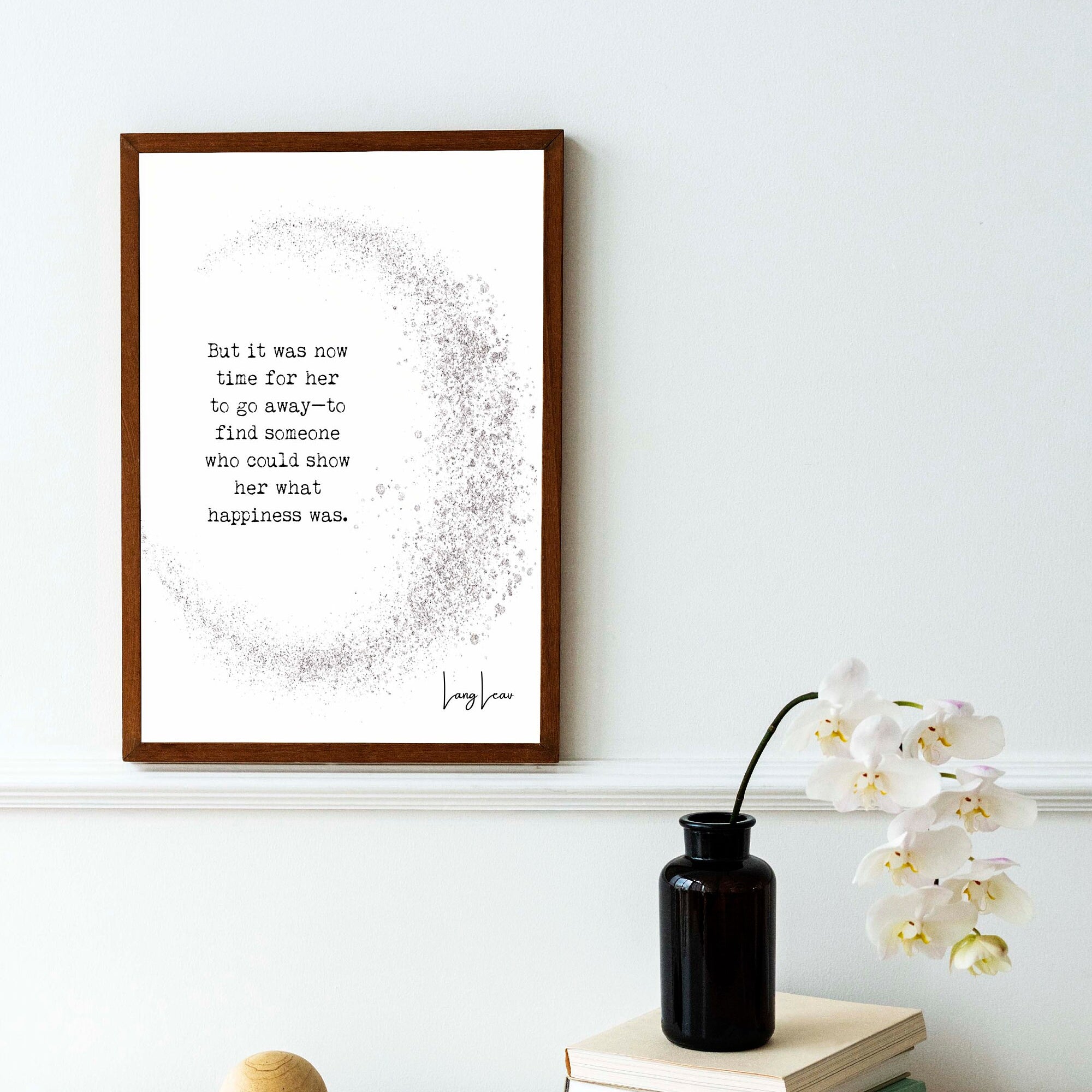 It Was Now Time Wall Art, Lang Leav Quote Art Wall Decor