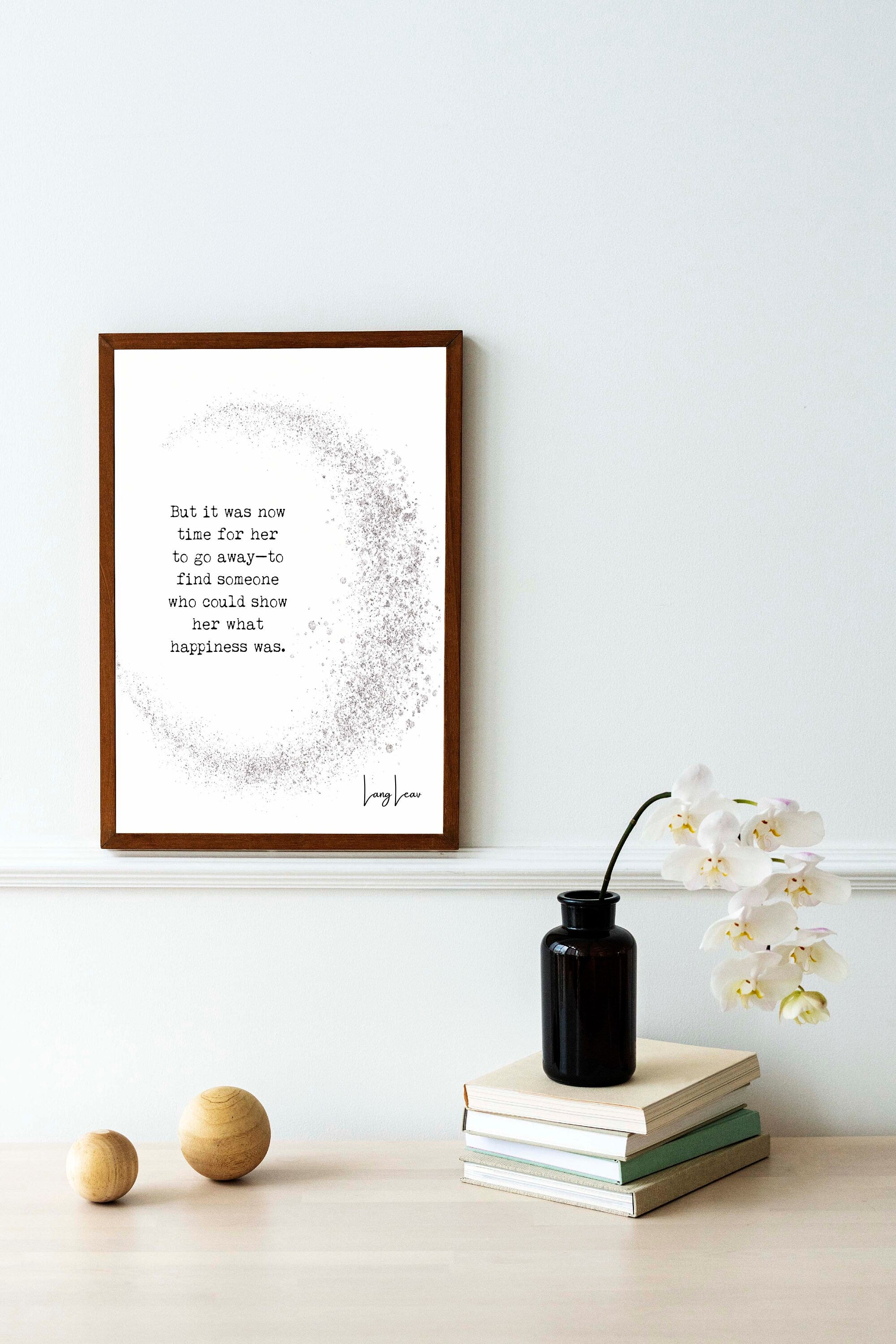 It Was Now Time Wall Art, Lang Leav Quote Art Wall Decor