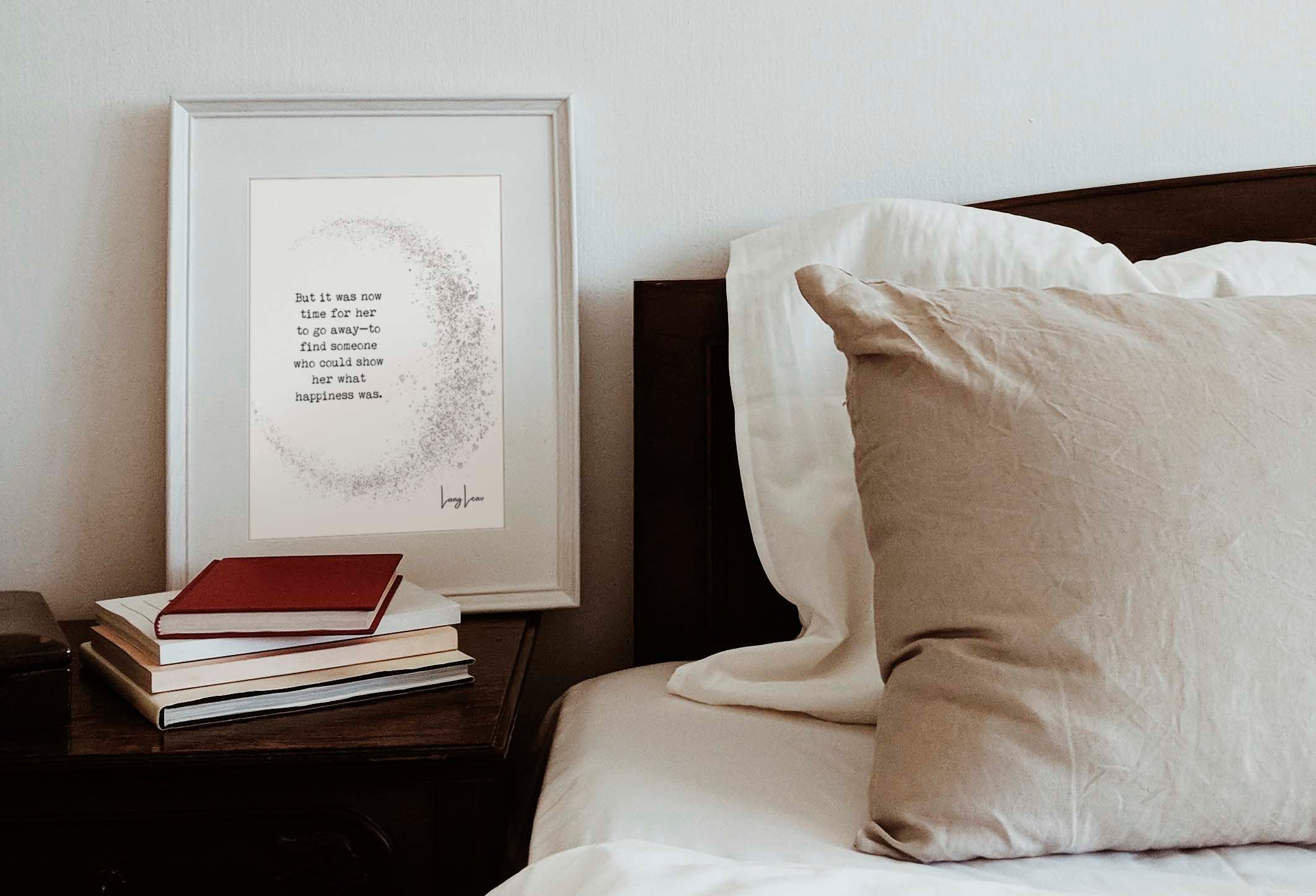 It Was Now Time Wall Art, Lang Leav Quote Art Wall Decor