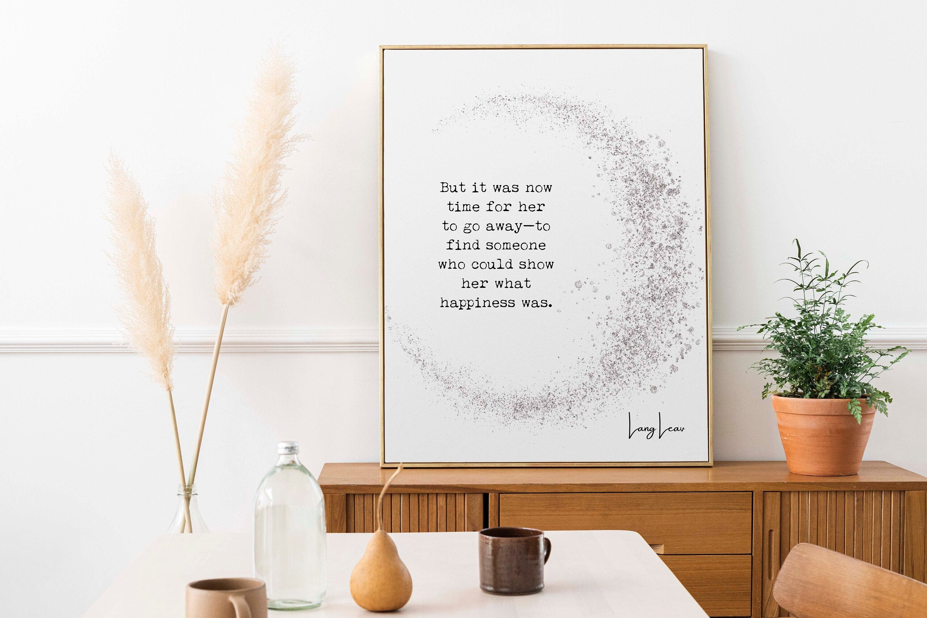 It Was Now Time Wall Art, Lang Leav Quote Art Wall Decor